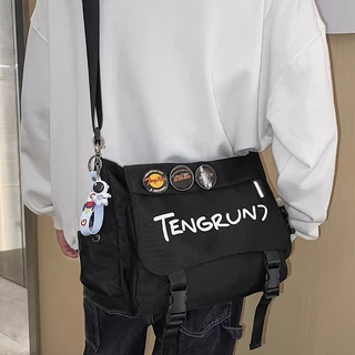 Bolsa para Mensageiros Homens em Estilo Japonês 2024 Novo Estilo Estudantes Universitários Estilo Bolsa para Mensageiros