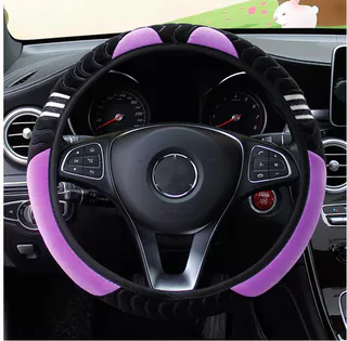 Acessórios Confortáveis E Macios Para Carros Pequenos De Pelúcia Monstruosa Sem Cobertura Interna Do Volante Com Anel Adequados Mulheres De 14,5-15 Polegadas