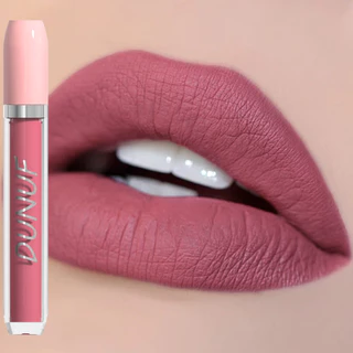 O Brilho Labial De Textura De Veludo É Aplicado Suavemente E Não Seca Facilmente . Fácil Remover A Maquiagem De Manchar Os Cosméticos Labiais