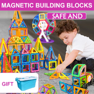 60/118pcs Conjunto De Blocos Magnéticos Jogo Arquiteto Magnético De Brinquedos Educativos Infantis Materiais Seguros Exercício Brinquedo De Criatividade