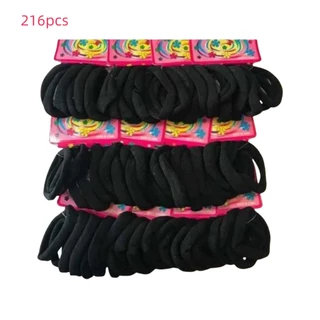 Conjunto de gravata de cabelo, 216 peças, anel de toalha, sem costura, alta elasticidade, não machuca o cabelo, laço de
