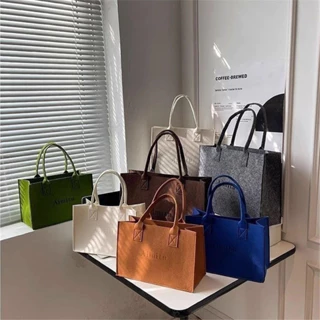 Saco De Feltro Para O Ombro Meninas Tote Grande Capacidade Casual Da Moda