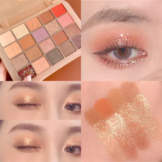 Chestnut Paleta de sombras com 20 cores perolada fosca cor terra Semente de romã crocante fragrância arroz sombra para os olhos Paleta de maquiagem