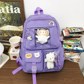 Mochila Fofa Para Meninas , Bolsa Escolar De Grande Capacidade , Adequada Laptop , Leve , Moderna E Elegante