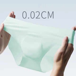 Cuecas Masculinas De Seda Gelada – Transparentes Ultrafinas E Sem Costura Para O Verão | Roupa Íntima Moderna Respirável
