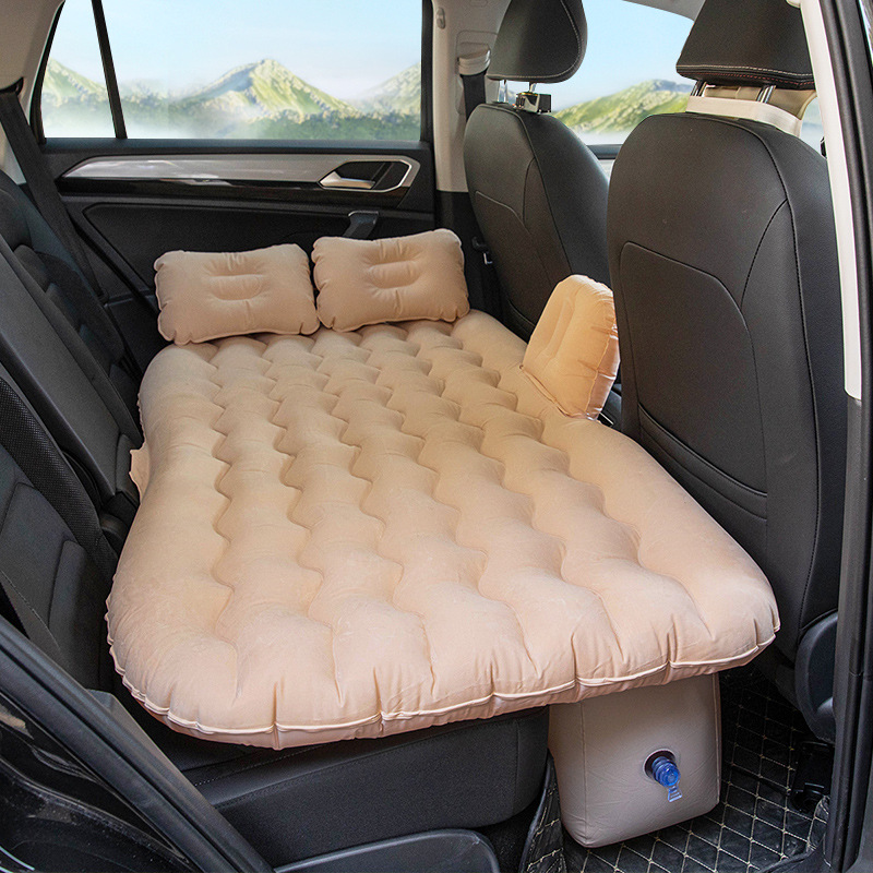 1pc Colchão Insuflável De Carro Espessado Dividido Cama De Viagem Traseira Suv Sedan Camas Dobráveis Interior