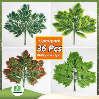 36 Peças Folhas De Manga Artificial Flores De Plástico Jardinagem De Casamento Decoração DIY , Fornecimento De Festival