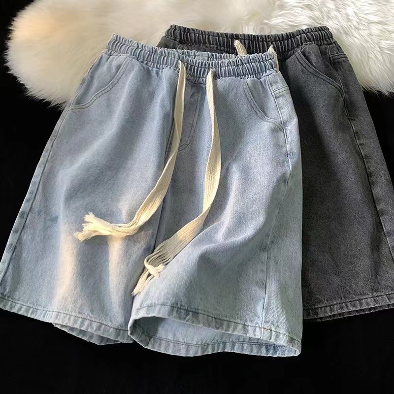 Calções Jeans, Calções masculinos, Jeans Tecido macio, Multiuso, Confortável 4 cores