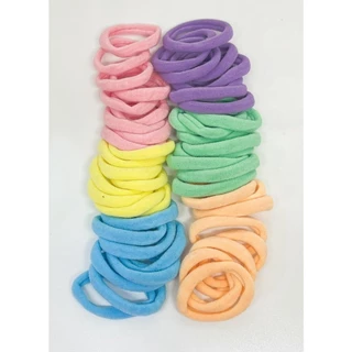 50 peças conjunto colorido anel de toalha faixa de borracha corda de cabelo acessórios de cabelo laço de borracha alta e