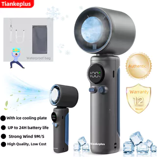 Plus Turbo Fan 6000mAh Recarregável Mini Portátil Operação Silenciosa LCD Dobrável
