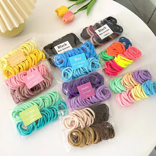 300 pçs/set alta elástica faixa de cabelo crianças adulto grande faixa de cabelo colorido senhoras moda acessórios para