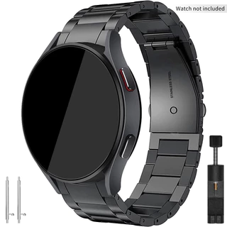 Faixa De Aço Inoxidável Sem Folgas Para Relógio Samsung Galaxy 6 5 4 44mm 40mm Pro 45mm 4/6 Clássico 47mm 43mm Pulseira De Metal Curvo