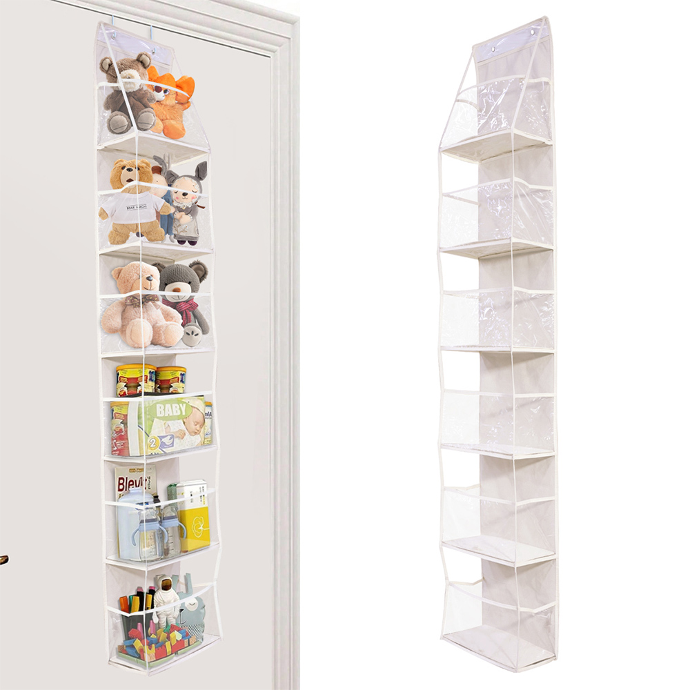 6Layers Rack De Armazenamento Sobre A Porta Multi-Funcional Suporte De Parede Para Dormitórios Domésticos Sala De Estar Organizador De Panos De Brinquedos À Prova De Pó Decoração De Casa