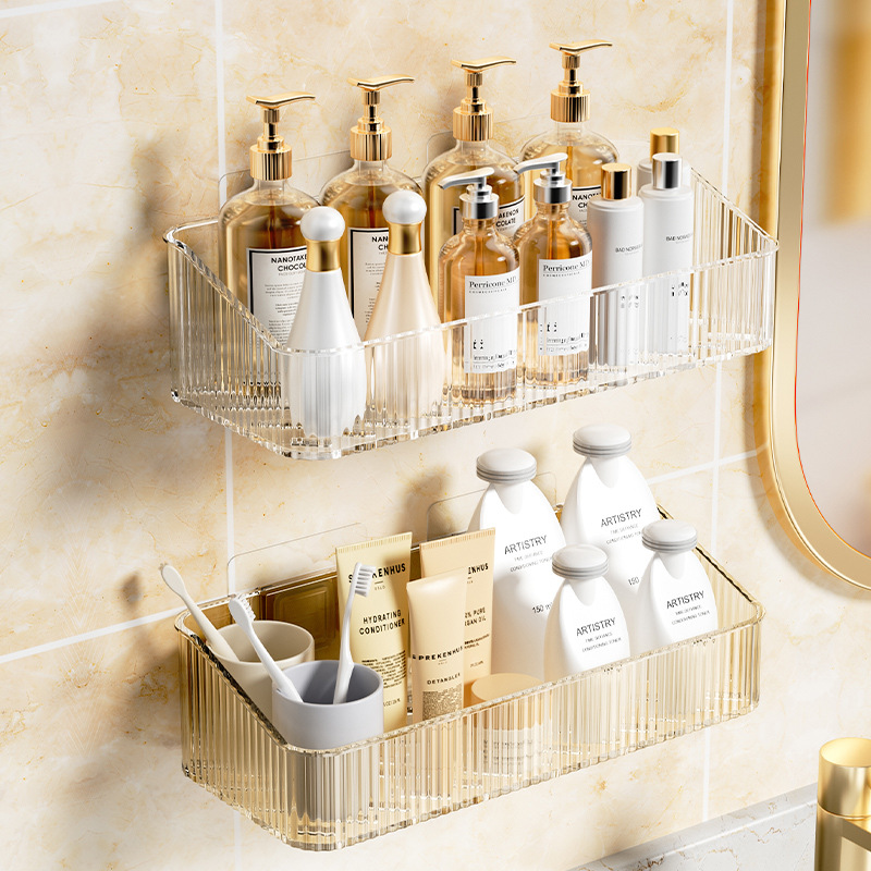 Prateleira De Banheiro Banheiros De Luxo Leve , Perfurada Na Parede , Pendurada