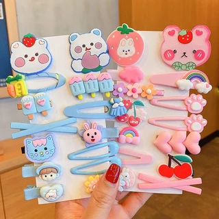 Conjunto De 14 Grampos De Cabelo De Frutas Coloridos Arco-Íris Bonitos Estilo Coreano