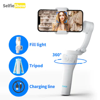 Estabilizador de Celular Gimbal Três Eixos Anti-Vibração Inteligente Cabeça de Câmera M01 para Fotografia Ao Vivo