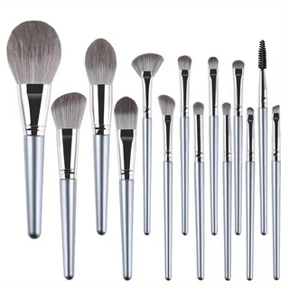 Conjunto De Pincéis De Maquiagem Profissional De 14 Unidades , Incluindo Pincel De Sombra , Pó Blush
