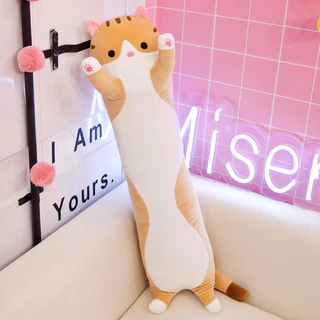 110cm Bonito Gato Boneca Brinquedo De Pelúcia Longo Pano Travesseiro Versão Coreana Cama Das Crianças De Dormir