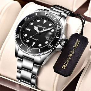 Newmsnr Relógio Casual De Negócios Masculino Suporte Função Luminosa Novo De Banda De Aço À Prova Dwaterproof Água Quart