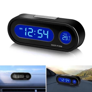 Mini Relógio Eletrônico Para Carro De Automático Painel Luminoso Termômetro LCD Backlight Display Digital Acessórios