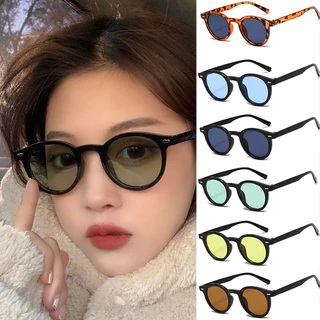 Óculos De Sol Redondos Da Moda Unisex Vintage Small Frame Shades Glasses Homens Mulheres Proteção UV Exterior Arroz Prego Verde