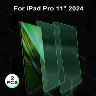 2PCS Protetor De Tela De Vidro Temperado Leve Anti-Azul Para iPad Pro (11 "/13 " , 2024)-Ultra Transparente , Riscos , Dureza 9H , Sem Bolhas , Compatível Com Lápis Apple