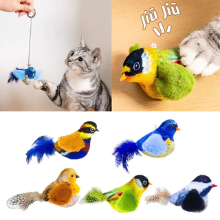 Brinquedos Para Gatos Internos , Brinquedo Interativo , Som De Pássaro Realista De Pelúcia
