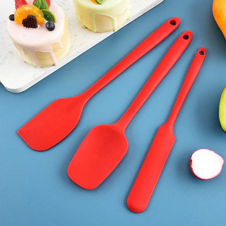 Conjunto De 6 Peças De Espátula De Creme De Bolo De Silicone , Utensílios De Cozinha Antiaderentes Resistentes Ao Calor