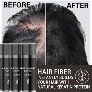 27.5g De Fibra Capilar Preta Em Pó Com Vitamina B5 E | Aumento Instantâneo De Volume Para Queda De Cabelo , Camuflagem D