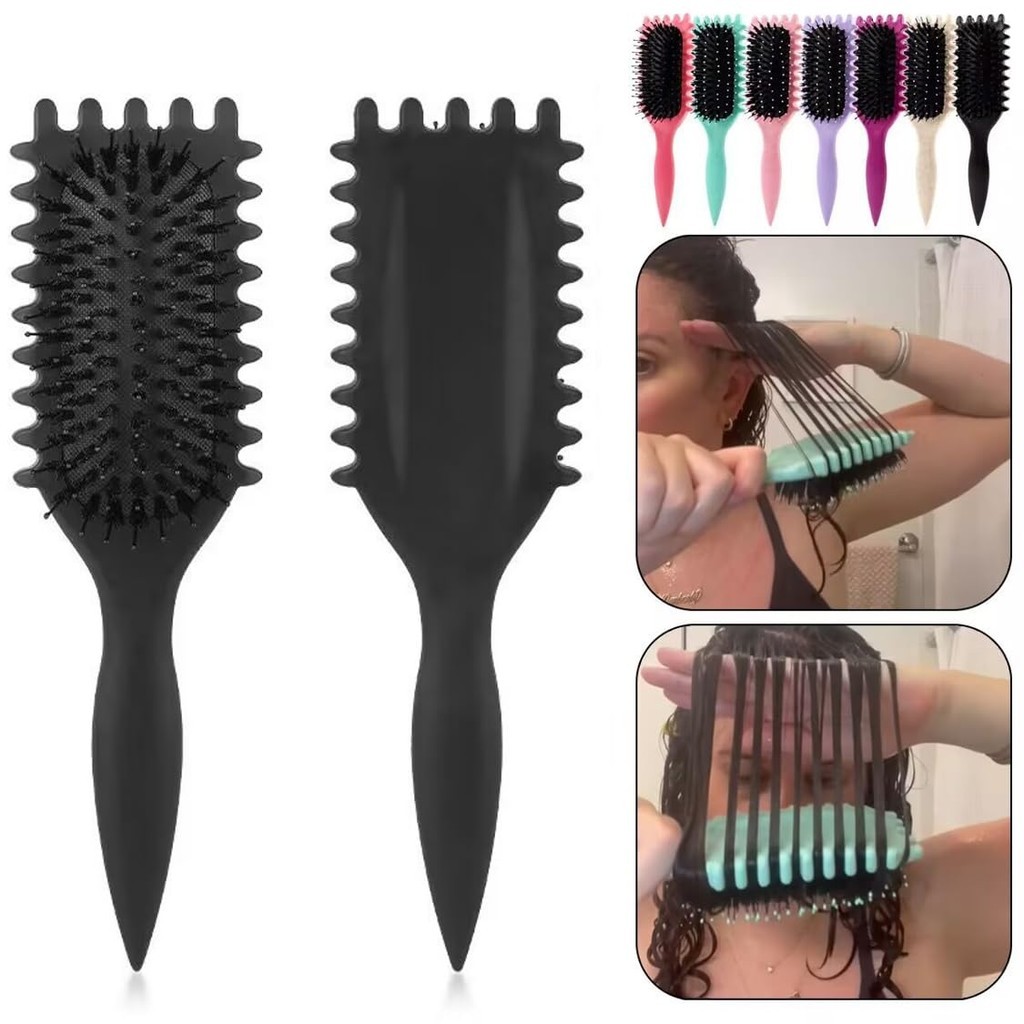 Escova Definidora De Cachos , De Cabelo Encaracolado Com Cerdas ...
