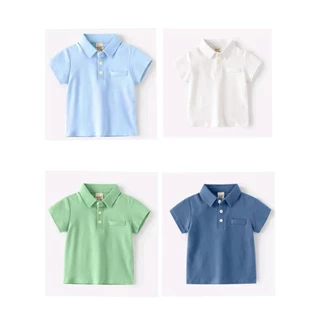 1-8 Anos De Idade Crianças Meninos Camisa polo Branca Algodão De Alta Qualidade Coreano casual formal wear Cor Sólida Ma