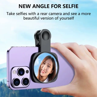 Kit De Clip De Reflexo Espelho De Câmera Smartphone De Artefato Selfie Lente De Exterior Com Saco De Armazenamento Pano À Prova De Poeira