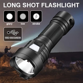 Lanterna Super Brilhante Zoomável 1/2pcs-Portátil , Multifuncional , Zoom Telescópico Para Uso Doméstico Ao Ar Livre