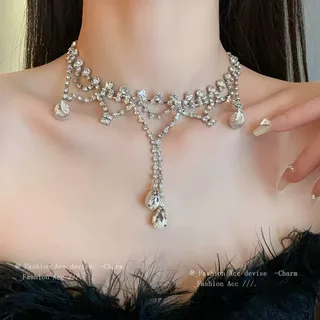 1 Peça Colar De Diamante Brilhante Estilo Para Festa Novo Design Moda