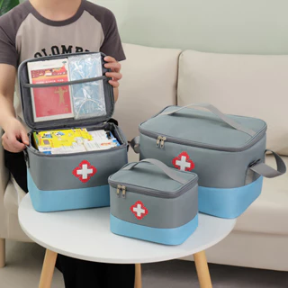 Kit de Primeiros Socorros Médico Portátil Grande Capacidade para Viagem à Prova d