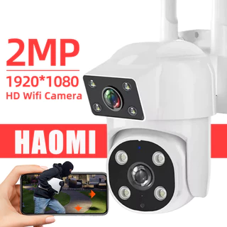 Câmera De Vigilância Externa IP WIFI Rastreamento De Movimento PTZ 2MP Por Vídeo Com Lente Dupla Proteção De Segurança À Prova D'água Tela