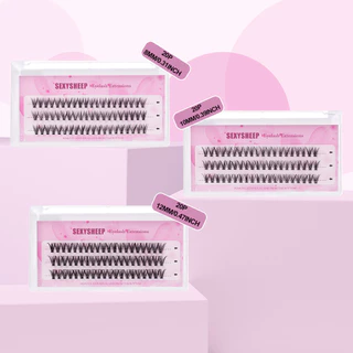 Kit De Clusters De Cílios 20D/30D C Curl Natural DIY Extensões Estilos Mistos Para Uso Automático Em Casa