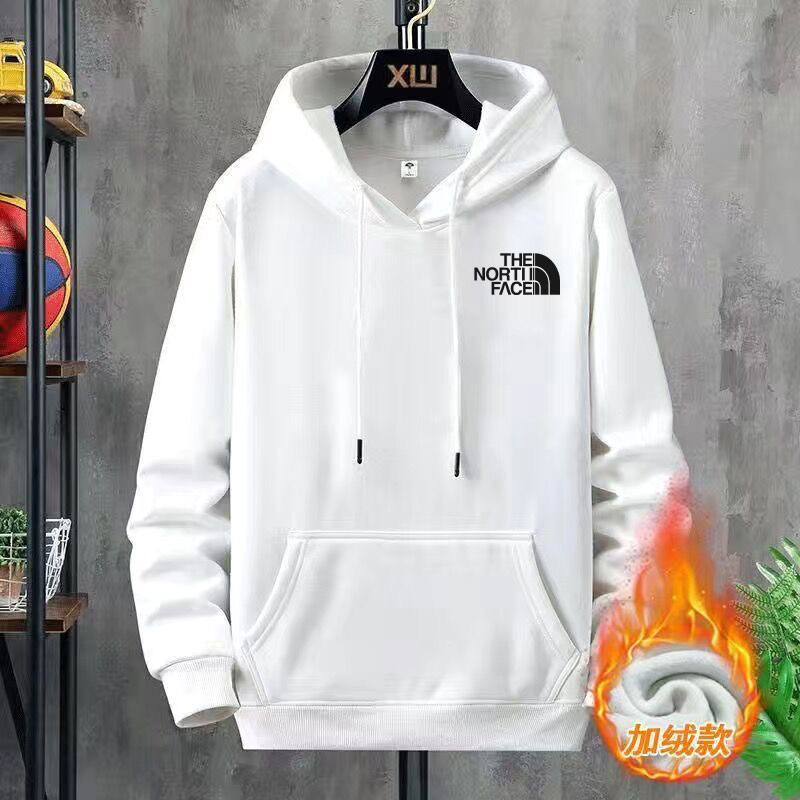 Camiseta de Inverno de Outono Camiseta com capuz Homens de Inverno Forro Térmico de Velo de Cor Sólida Lo Jovem