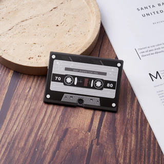 Cartão De Confissão Preto 60S , Cassete , Dia Dos Namorados , Gravação , Formatura , Bênçãos , Mensagem , Música De Nata