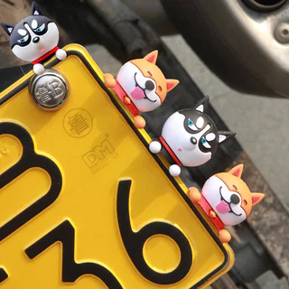 4 peças, ornamentos de decoração de exibição de carro de boneca de desenho animado, borracha macia de pvc com pingente