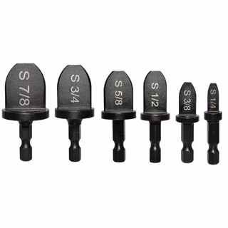 6 Pçs Ar Condicionado Tubo De Cobre Reamer 5 Em 1 Expansor Elétrico Alça Hexagonal Polegada 5pc