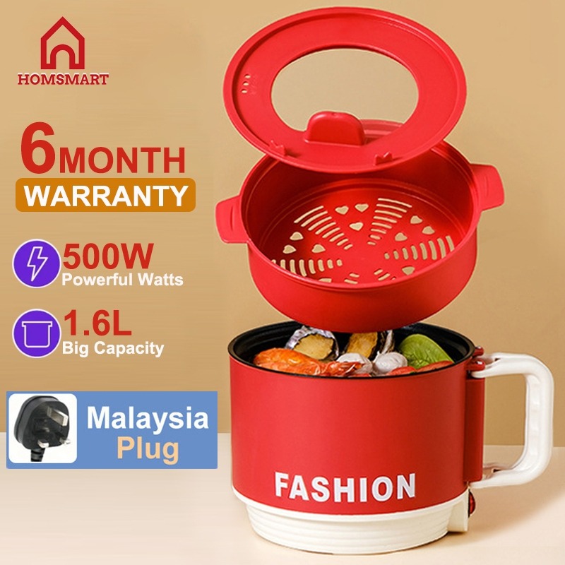 Panela Elétrica Antiaderente Portátil Frigideira Com Vaporizador Mini Arroz Multi Fogão Dormitório Estudantil Aquecimento De Macarrão Pequeno Trabalho Elétrico