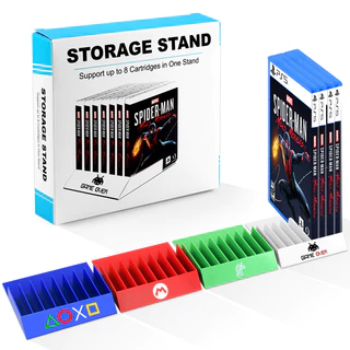 1PC 8 Slots Suportes De Armazenamento Racks Para PS5/PS4 Nintendo Swith Disco De Cartão De Jogo Xbox CD Display Cartucho