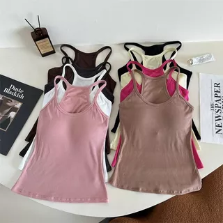 Regata Sexy Estilo Europeu E Americano Com Tiras Sutiã Embutido , Design Sem Costas