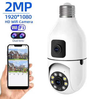 Câmera De Segurança Sem Fio wifi De 2MP , cctv Vem Com Câmeras Duplas.cctv Lâmpada Visão Noturna E Áudio Bidirecional