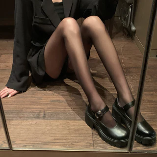 Meia-Calça Preta Transparente Para Mulheres – Sexy Ultrafina