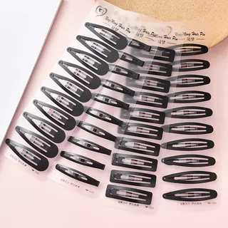 Coreano simples preto grampo de cabelo senhoras conjunto grampo de cabelo moda cabelo quebrado BB clipe franja acessório