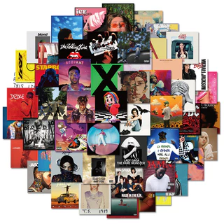 Autocolantes Famosos do Álbum Cantor 50pcs Criativos e Personalizados para Decoração de Caixa Telefônica À Prova d'Água