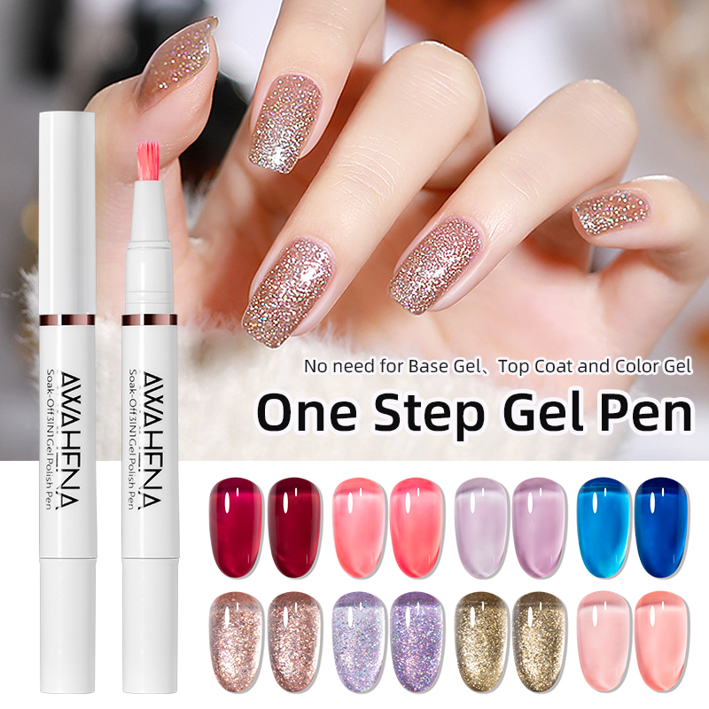 Caneta De Um Degrau Gel 1Pcs Pintura Colorida Polimento De Unhas Desenho De Arte De Unha Abstrato Água Manicure Tool