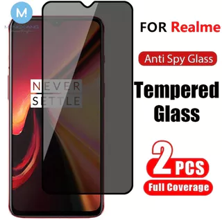 1-3 Unidades De Vidro Temperado De Privacidade Anti-Espião Para Realme C21Y C25Y Note 50 60 60X 6i/5/5i/C3 C12/C25/C25S/